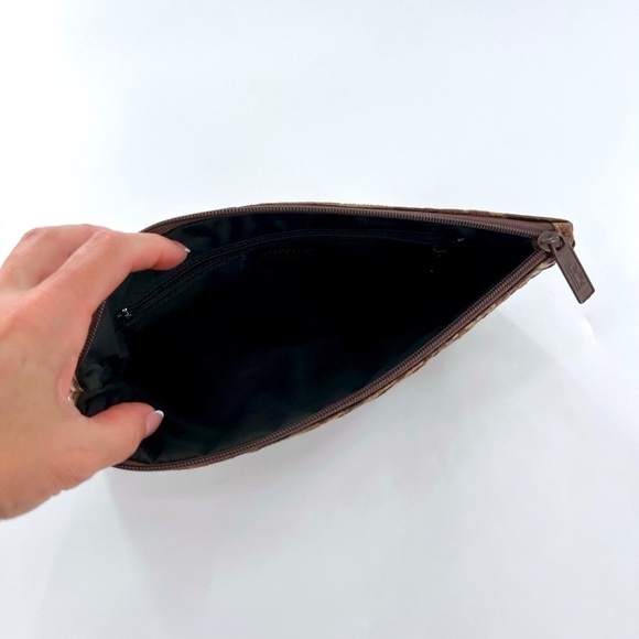 Bags by PINKY clutch, vtg/retro 80's leather, Brown/Bronze made in USA - Picture 12 of 13